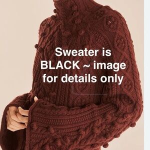 Rebecca Taylor Black bauble Turtleneck Sweater - NEW